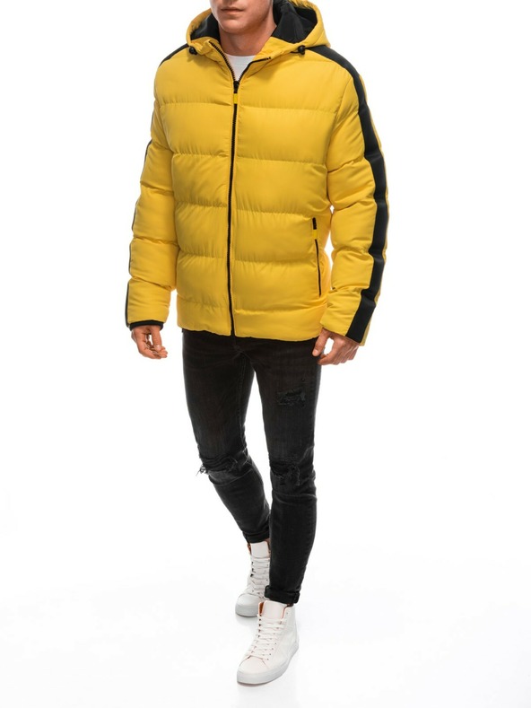 Edoti Gelbe Herren-Steppwinterjacke Edoti