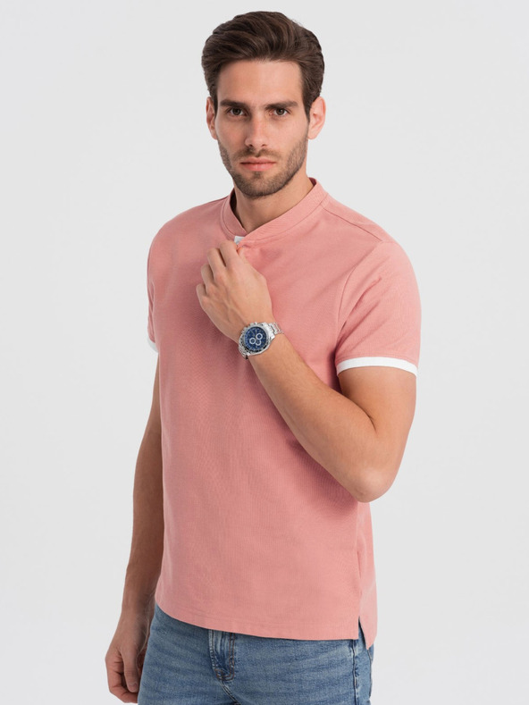 Ombre Clothing Altrosa Herren-Poloshirt Ombre Clothing