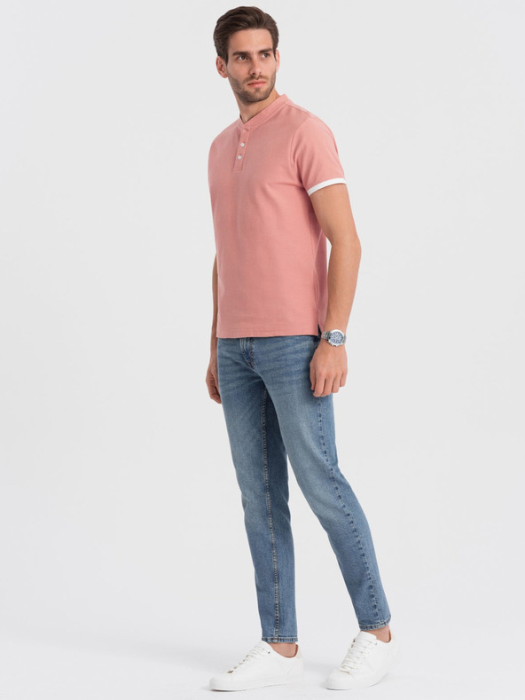 Ombre Clothing Altrosa Herren-Poloshirt Ombre Clothing