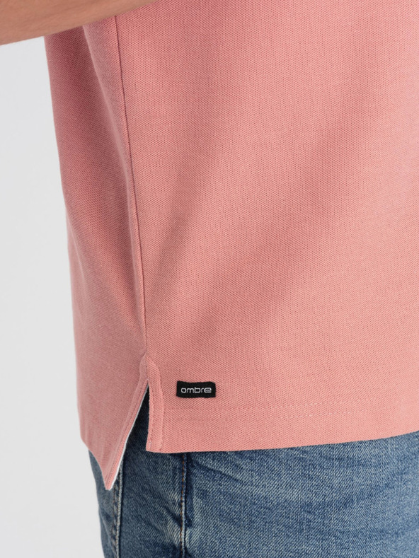 Ombre Clothing Altrosa Herren-Poloshirt Ombre Clothing