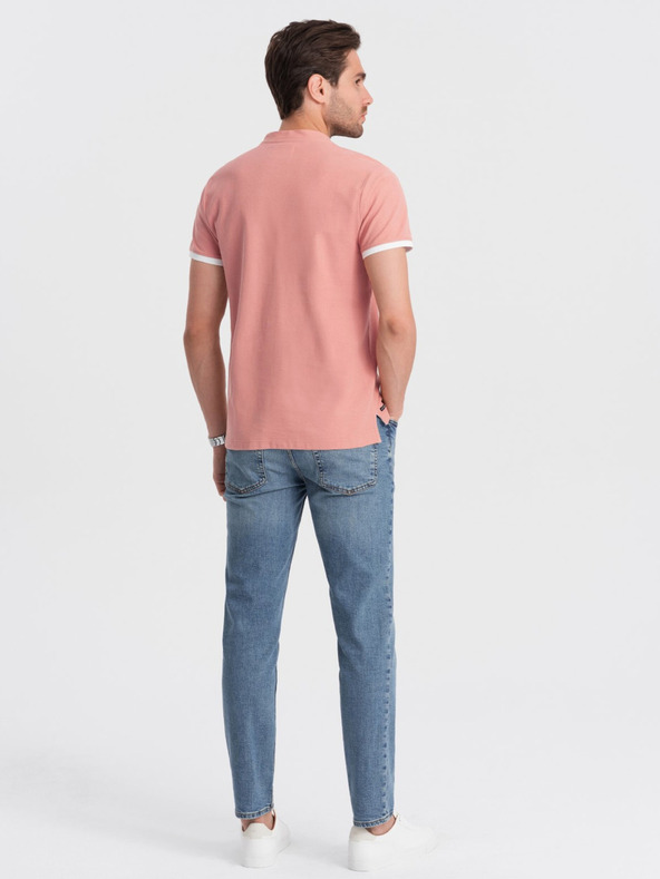 Ombre Clothing Altrosa Herren-Poloshirt Ombre Clothing