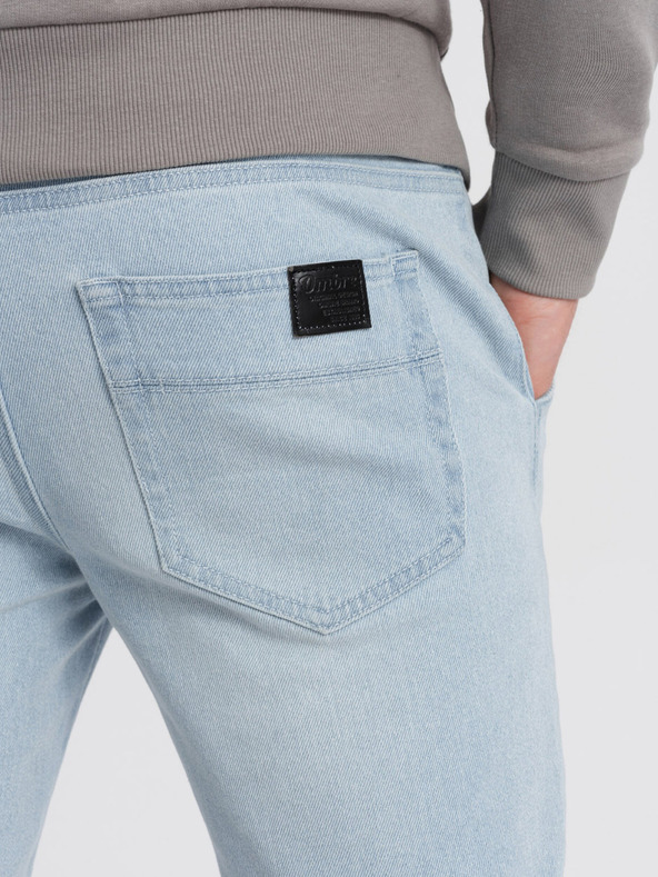 Ombre Clothing Hellblaue Herren Jeans mit Zippverschluss Ombre Clothing
