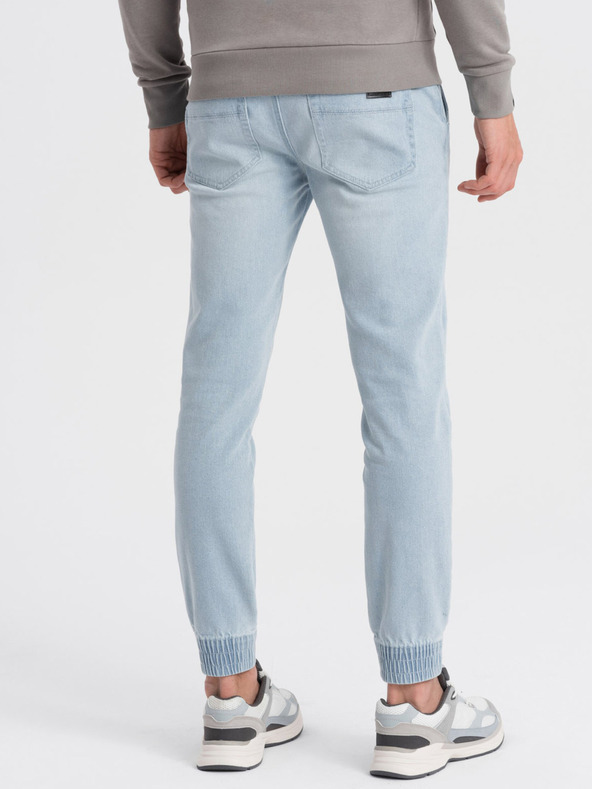 Ombre Clothing Hellblaue Herren Jeans mit Zippverschluss Ombre Clothing
