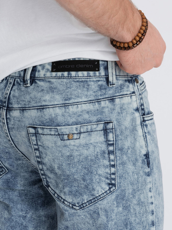 Ombre Clothing Blaue Slim Fit Jeans für Herren Ombre Clothing