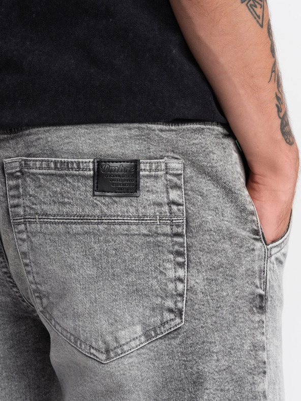 Ombre Clothing Hellgraue zerrissene Herrenjeans Ombre Clothing