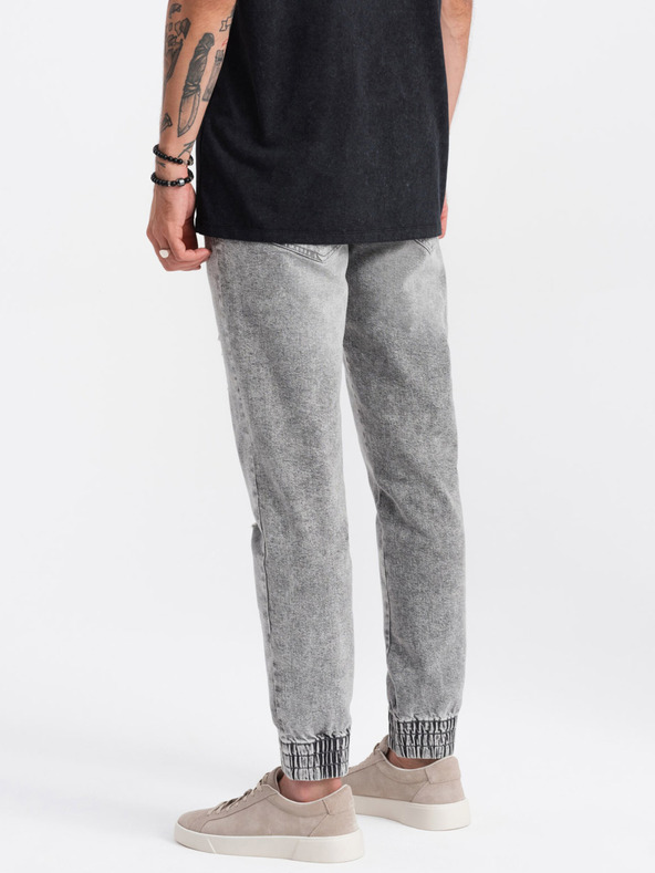 Ombre Clothing Hellgraue zerrissene Herrenjeans Ombre Clothing