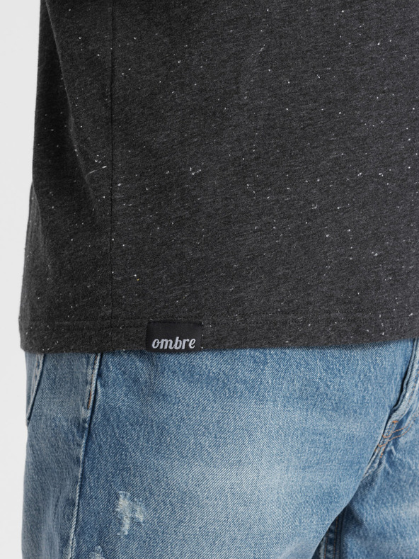 Ombre Clothing Dunkelgraues gestromtes Herrenhemd Ombre Clothing