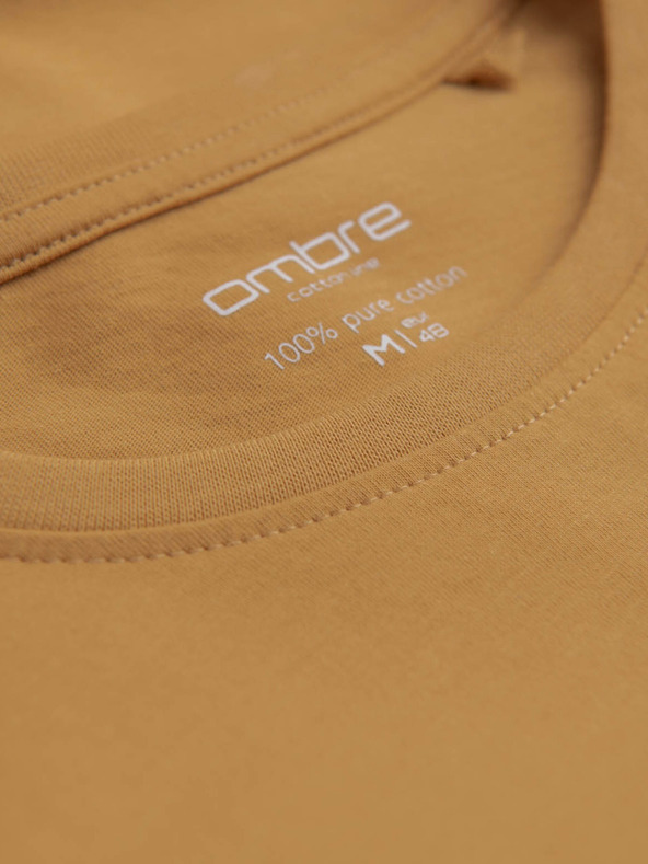 Ombre Clothing Senffarbenes Herren-Basic-Shirt Ombre Clothing