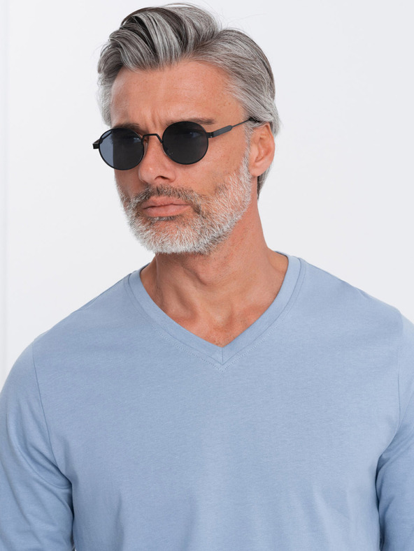 Ombre Clothing Hellblaues Herren-T-Shirt Ombre Clothing