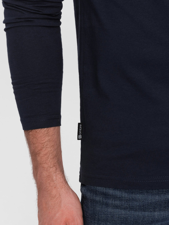 Ombre Clothing Dunkelblaues Herren-T-Shirt Ombre Clothing