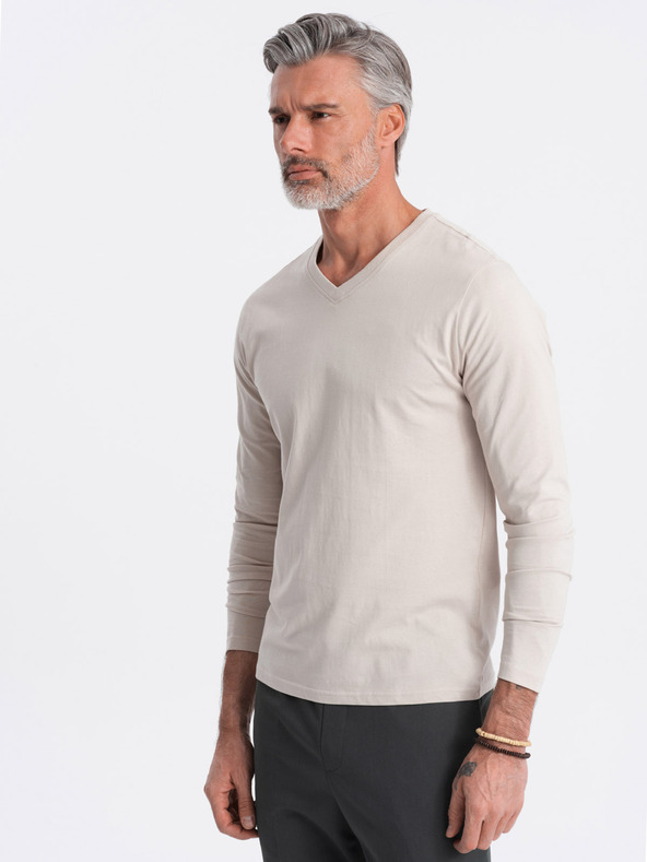 Ombre Clothing Beigefarbenes Herren-T-Shirt Ombre Clothing