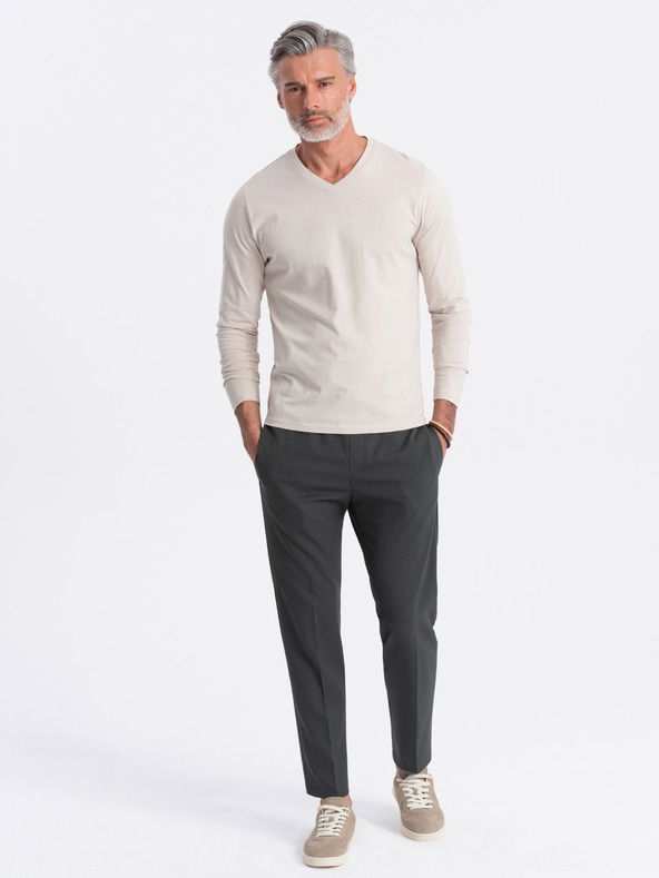 Ombre Clothing Beigefarbenes Herren-T-Shirt Ombre Clothing