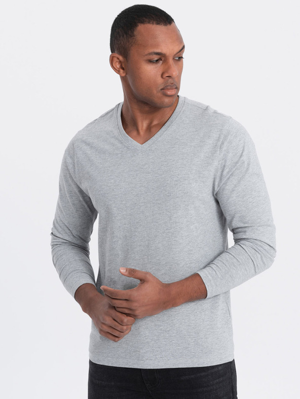 Ombre Clothing Hellgraues Herren Basic T-Shirt Ombre Clothing