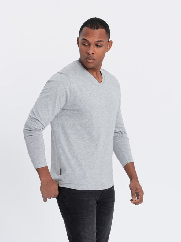 Ombre Clothing Hellgraues Herren Basic T-Shirt Ombre Clothing