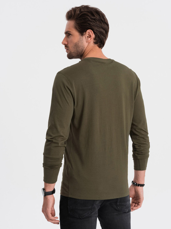 Ombre Clothing Khakifarbenes Herren-T-Shirt Ombre Clothing