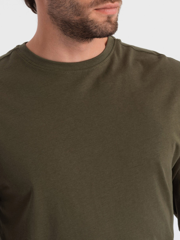 Ombre Clothing Khakifarbenes Herren-T-Shirt Ombre Clothing