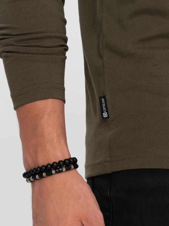 Ombre Clothing Khakifarbenes Herren-T-Shirt Ombre Clothing
