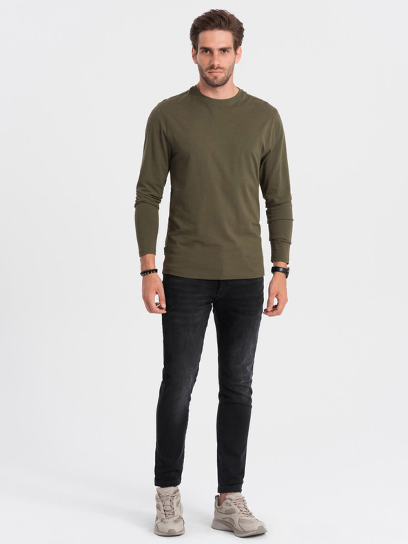 Ombre Clothing Khakifarbenes Herren-T-Shirt Ombre Clothing