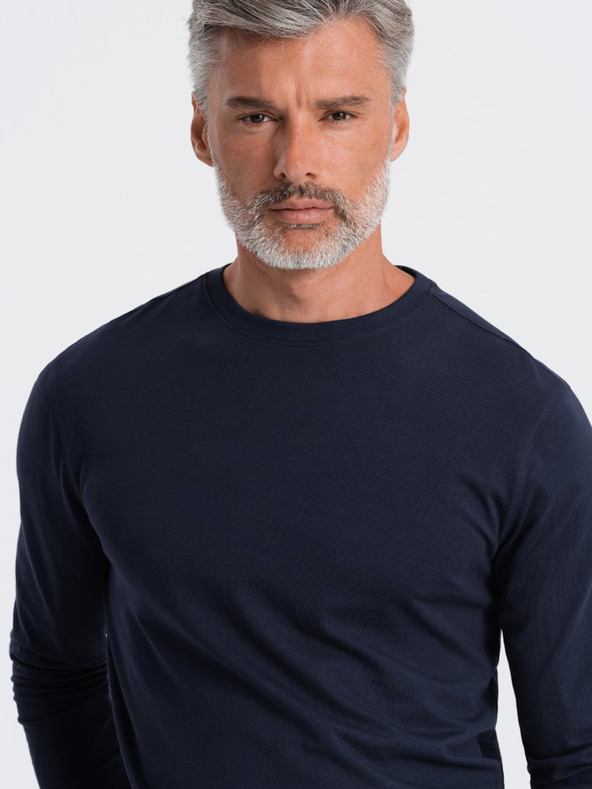 Ombre Clothing Dunkelblaues Herren-T-Shirt Ombre Clothing