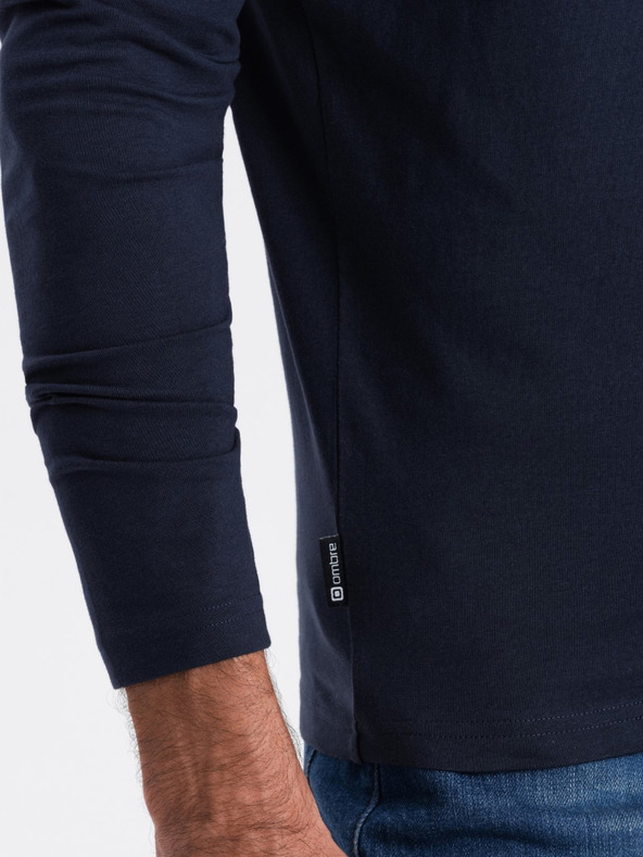 Ombre Clothing Dunkelblaues Herren-T-Shirt Ombre Clothing