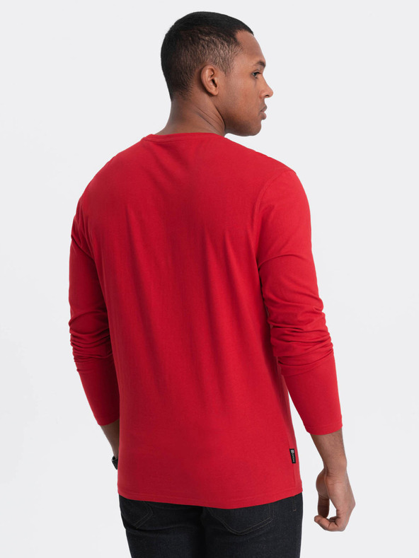 Ombre Clothing Rotes Herren-T-Shirt Basic Ombre Clothing
