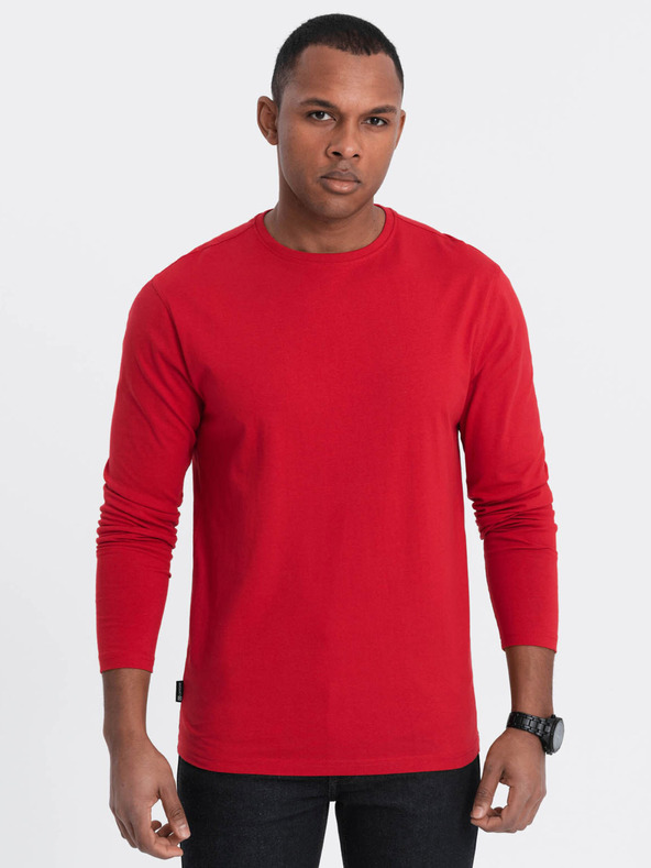 Ombre Clothing Rotes Herren-T-Shirt Basic Ombre Clothing
