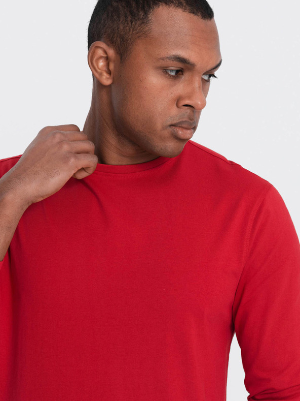 Ombre Clothing Rotes Herren-T-Shirt Basic Ombre Clothing