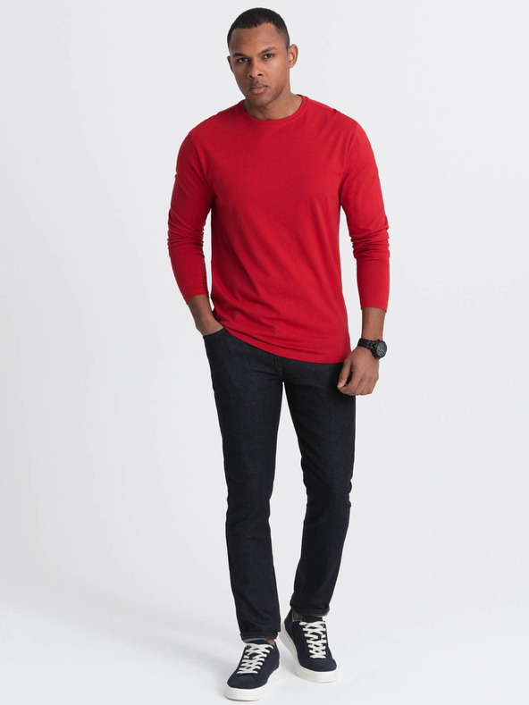 Ombre Clothing Rotes Herren-T-Shirt Basic Ombre Clothing