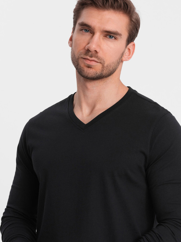 Ombre Clothing Schwarzes Herren-Basic-T-Shirt Ombre Clothing