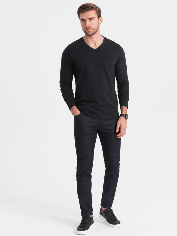 Ombre Clothing Schwarzes Herren-Basic-T-Shirt Ombre Clothing