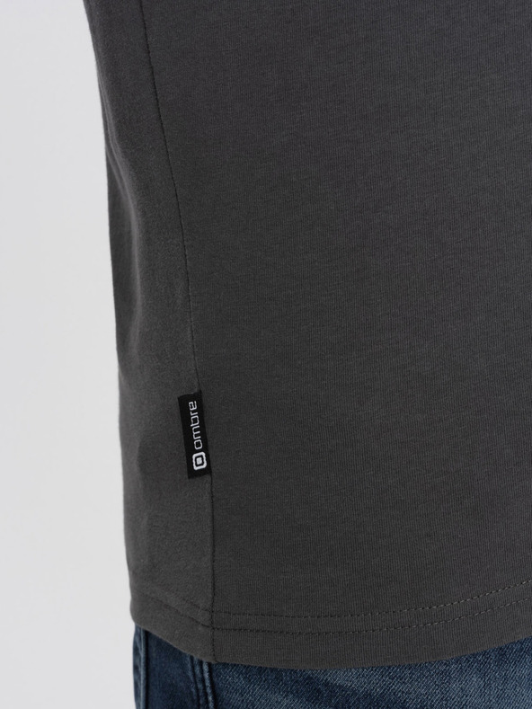 Ombre Clothing Dunkelgraues Herren-Basic-T-Shirt Ombre Clothing