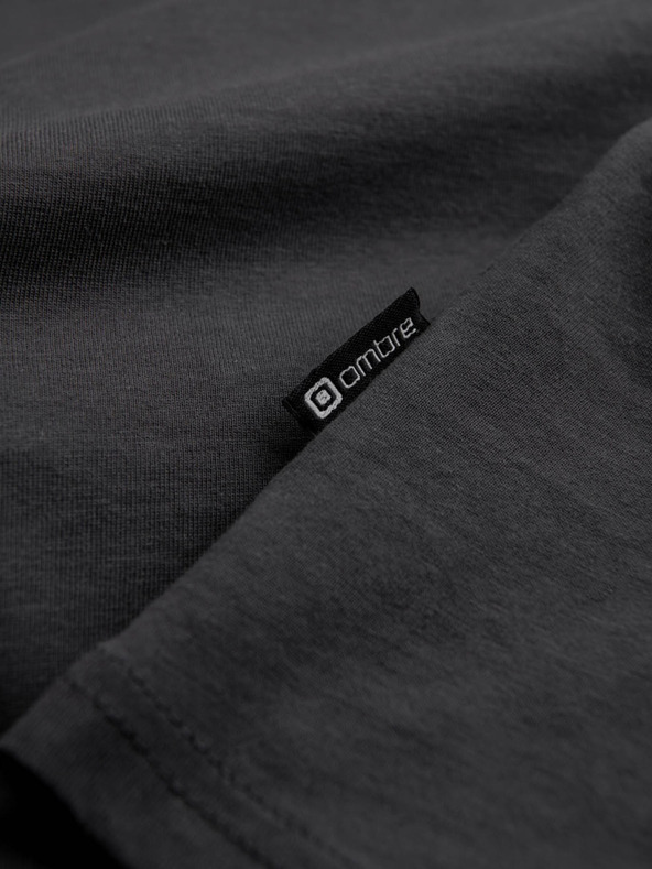 Ombre Clothing Dunkelgraues Herren-Basic-T-Shirt Ombre Clothing