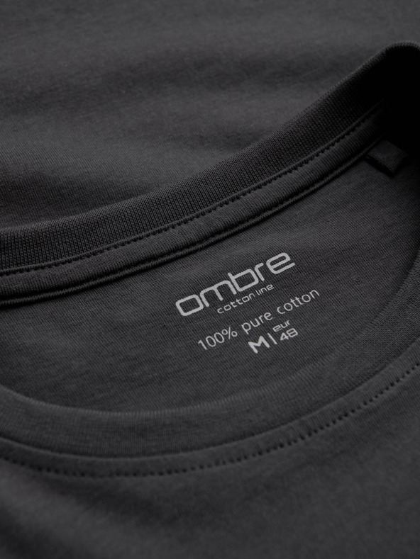 Ombre Clothing Dunkelgraues Herren-Basic-T-Shirt Ombre Clothing