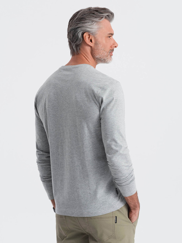 Ombre Clothing Graues Herren-Basic-T-Shirt Ombre Clothing