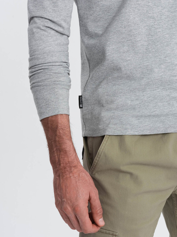 Ombre Clothing Graues Herren-Basic-T-Shirt Ombre Clothing