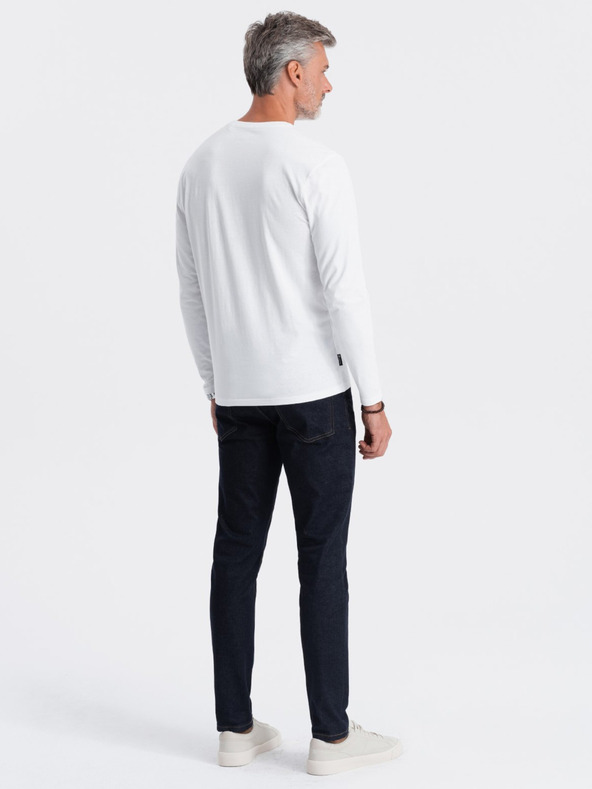 Ombre Clothing Weißes Herren Basic Shirt Ombre Kleidung