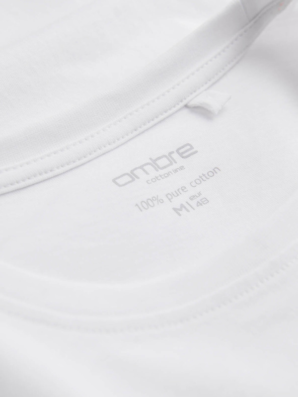 Ombre Clothing Weißes Herren Basic Shirt Ombre Kleidung
