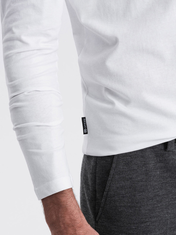 Ombre Clothing Weißes Herren Basic Shirt Ombre Kleidung