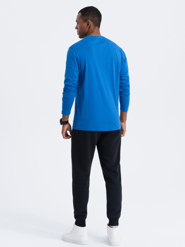 Ombre Clothing Blaues Herren-Basic-Shirt Ombre Clothing