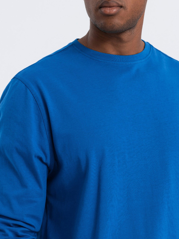 Ombre Clothing Blaues Herren-Basic-Shirt Ombre Clothing