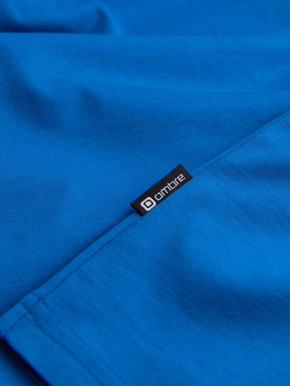 Ombre Clothing Blaues Herren-Basic-Shirt Ombre Clothing