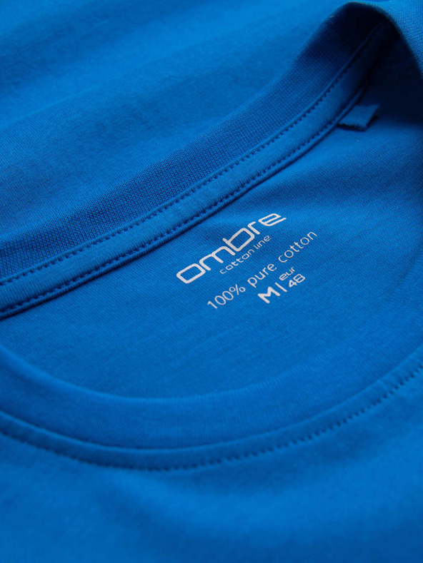 Ombre Clothing Blaues Herren-Basic-Shirt Ombre Clothing