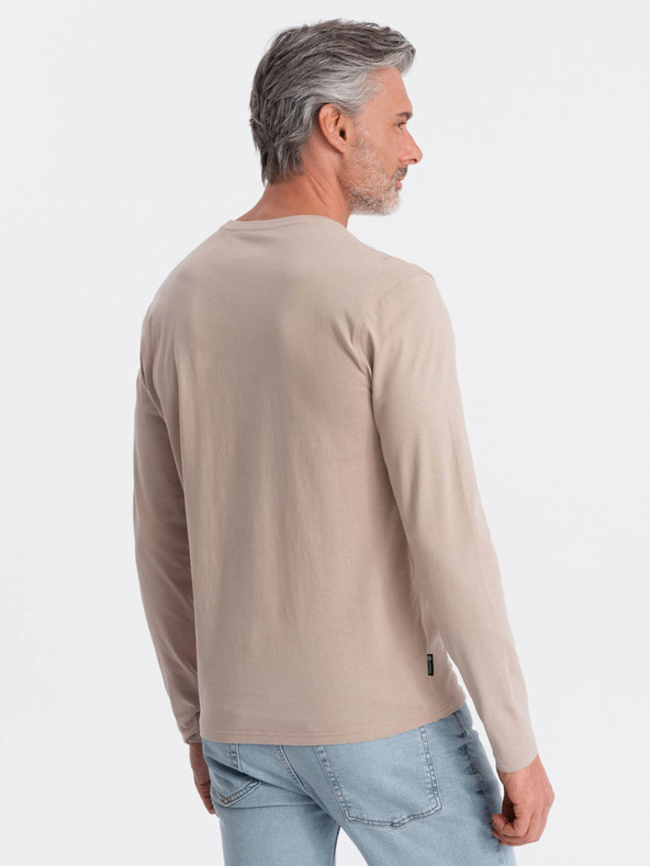 Ombre Clothing Beigefarbenes Herren-T-Shirt Ombre Clothing