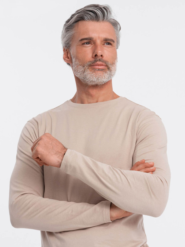 Ombre Clothing Beigefarbenes Herren-T-Shirt Ombre Clothing