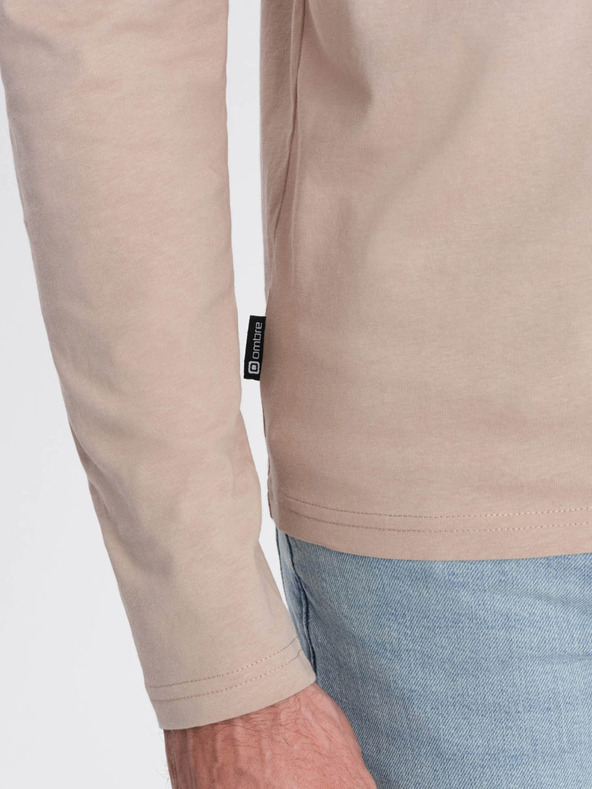 Ombre Clothing Beigefarbenes Herren-T-Shirt Ombre Clothing