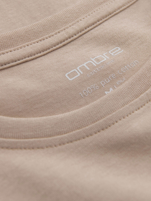 Ombre Clothing Beigefarbenes Herren-T-Shirt Ombre Clothing