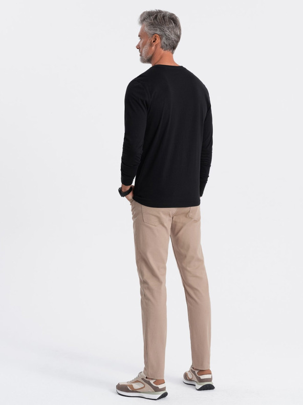 Ombre Clothing Schwarzes Herren-Basic-T-Shirt Ombre Clothing