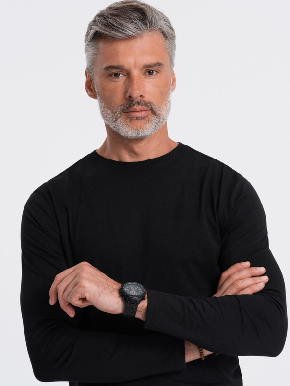 Ombre Clothing Schwarzes Herren-Basic-T-Shirt Ombre Clothing