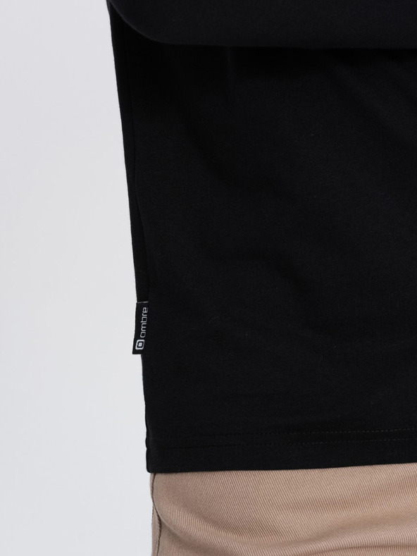 Ombre Clothing Schwarzes Herren-Basic-T-Shirt Ombre Clothing