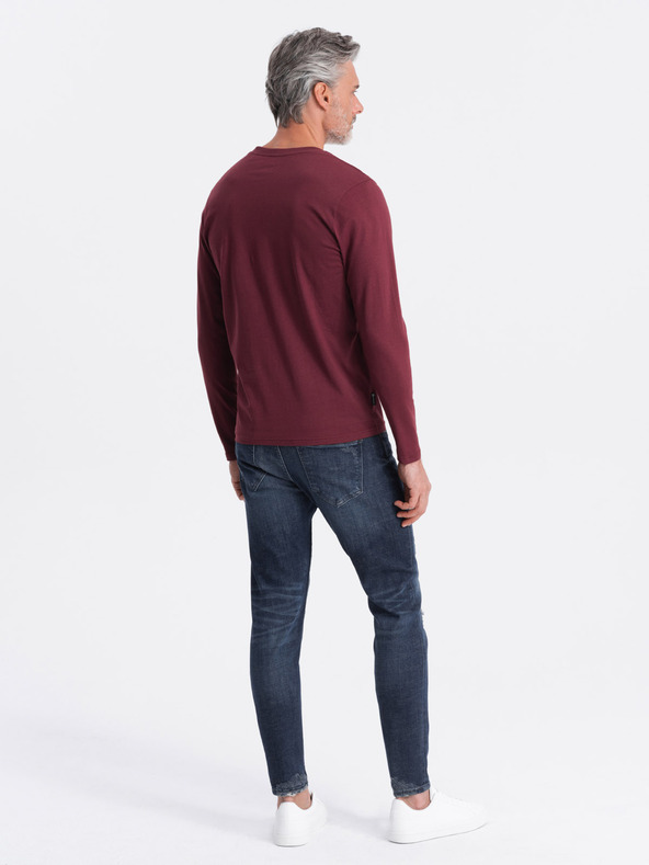 Ombre Clothing Ombre Clothing Herren-T-Shirt in Burgunderrot